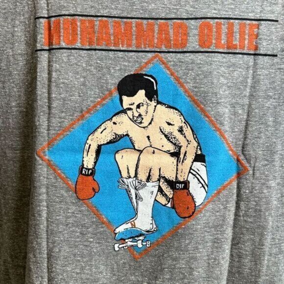 NWT RIPNDIP Gray Short Sleeve Graphic Tee Mohammed Ollie Skater - Size Large - Picture 1 of 7